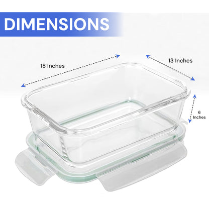 Glass Meal Prep & Food Storage Containers – Airtight, Microwave, Oven, Freezer & Dishwasher Safe